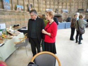 Julia with the Dean of Worcester Cathedral